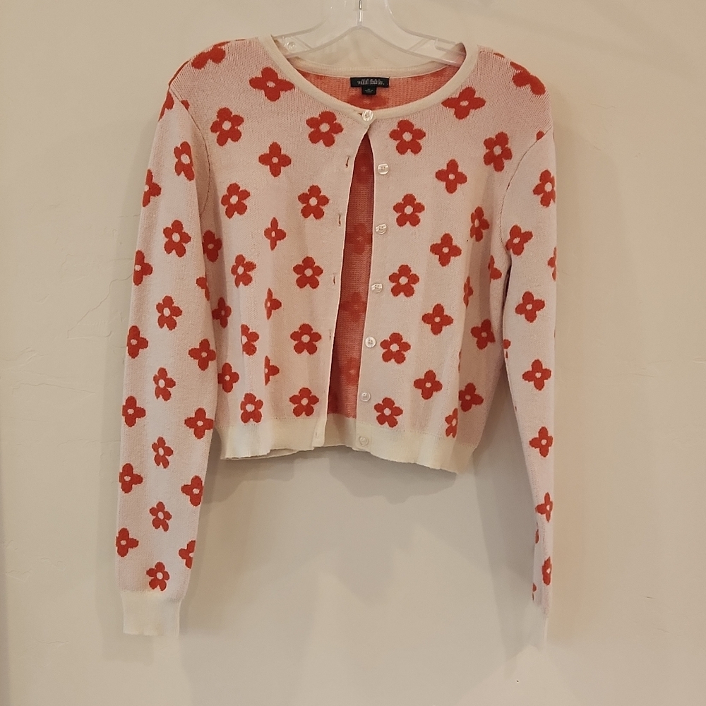 Wild Fable Floral Button-Up Cardigan